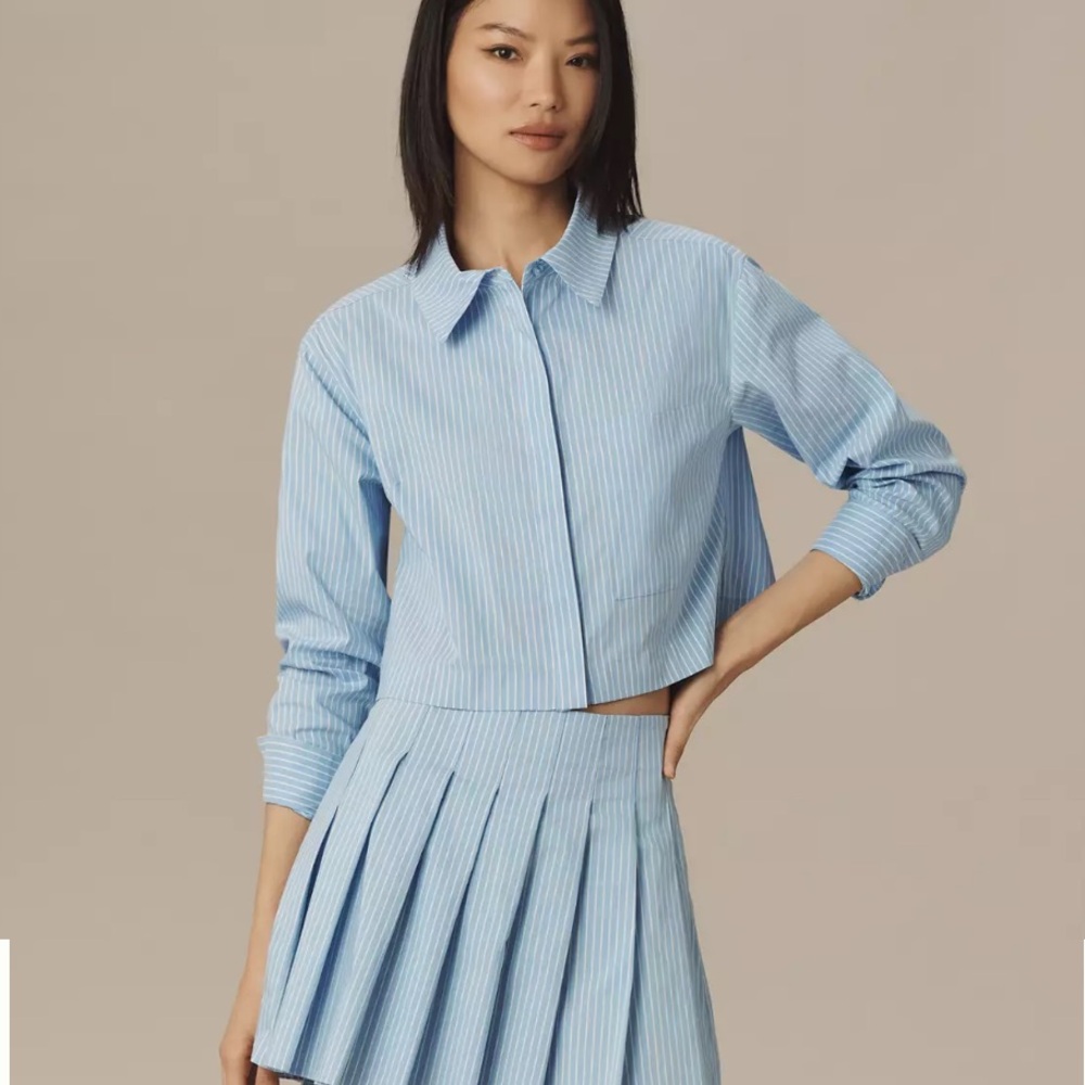 NWT Maeve Cropped Striped Top